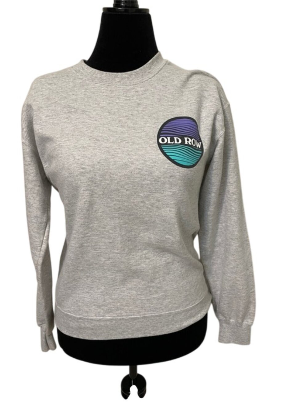 Old Row Buckle Gildan Heavy Blend Gray Crewneck Sweatshirt Men's Small Graphic